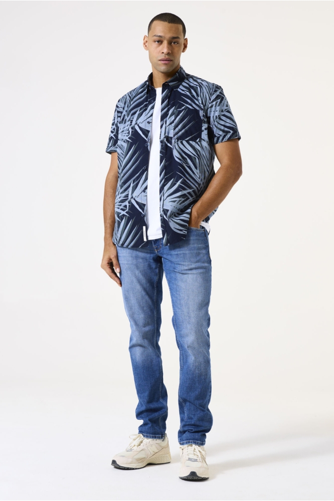 OVERHEMD MET PRINT E51096 2591 DEEP INK
